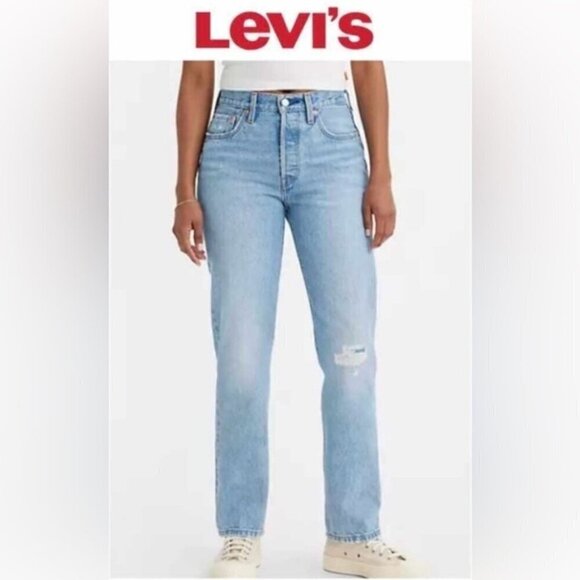 NWOT - Levi's -Women's 501 Original Fit 31 x 30 Jeans-Be Right There-Medium Wash - Picture 1 of 11